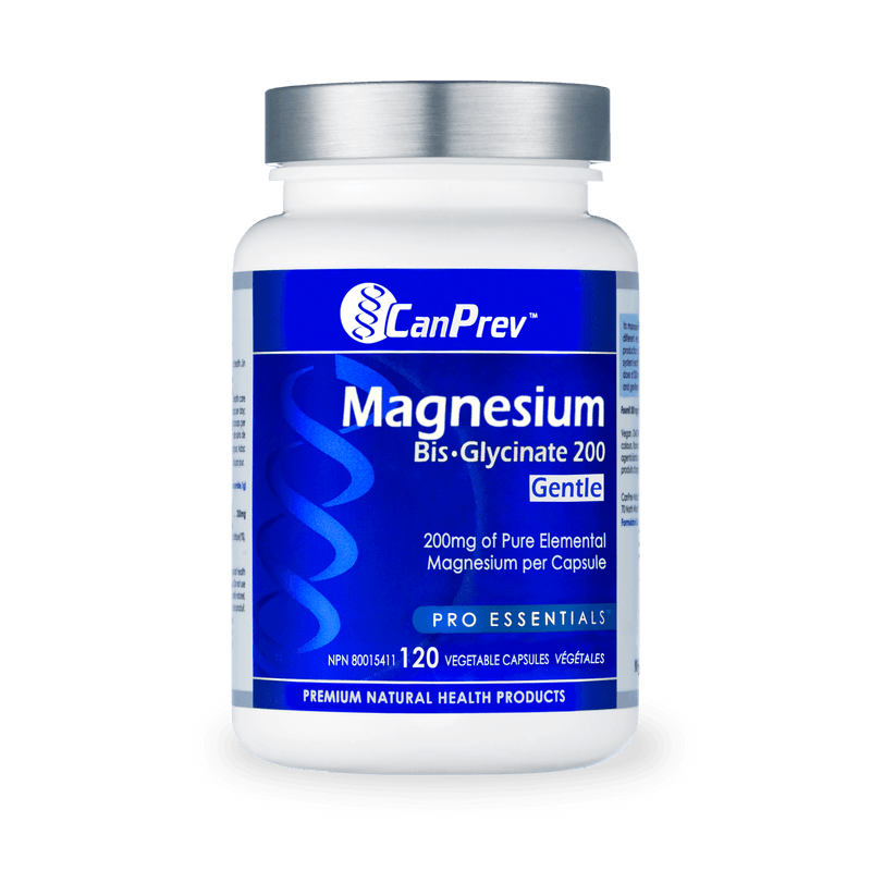 CanPrev Magnesium Bis-Glycinate 200 Gentle 120 Veg Capsules - Five Natural