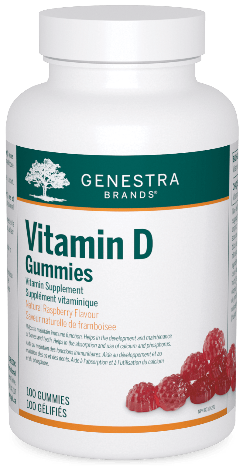 Genestra Vitamin D Raspberry 100 Gummies - Five Natural