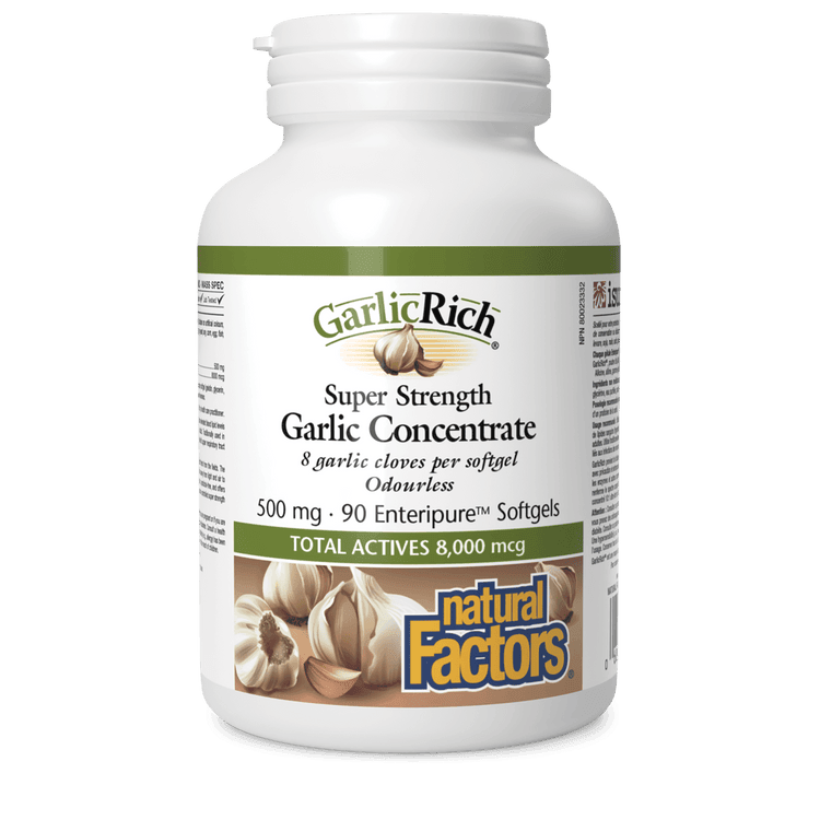 Natural Factors GarlicRich Super Strength Garlic Concentrate 500mg 90