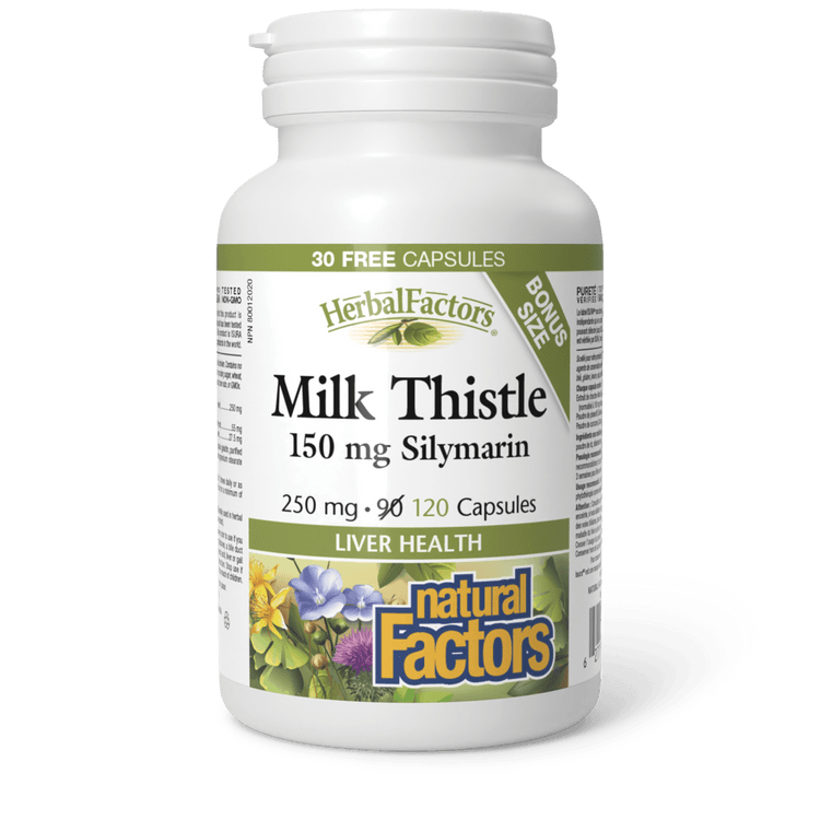 Natural Factors Milk Thistle 250mg BONUS SIZE 90+30 Capsules