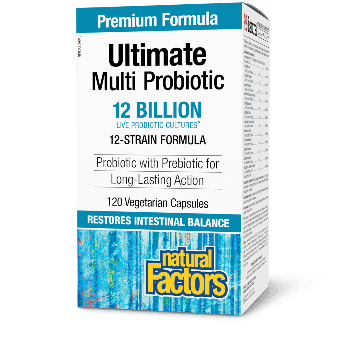 Natural Factors Ultimate Multi Probiotic 12 Billion 120 Veg Capsules