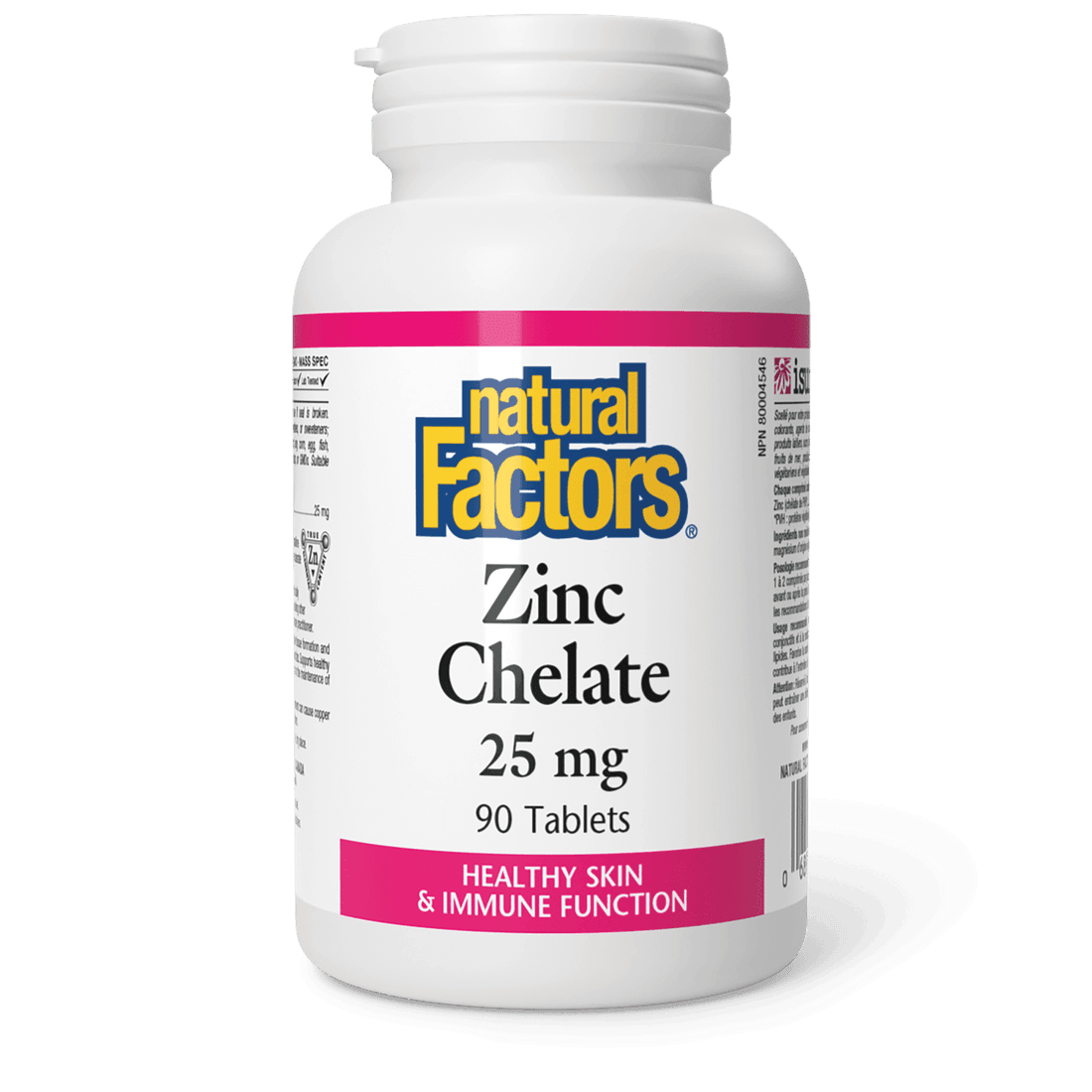 Natural Factors Zinc Chelate 25mg 90 Tablets