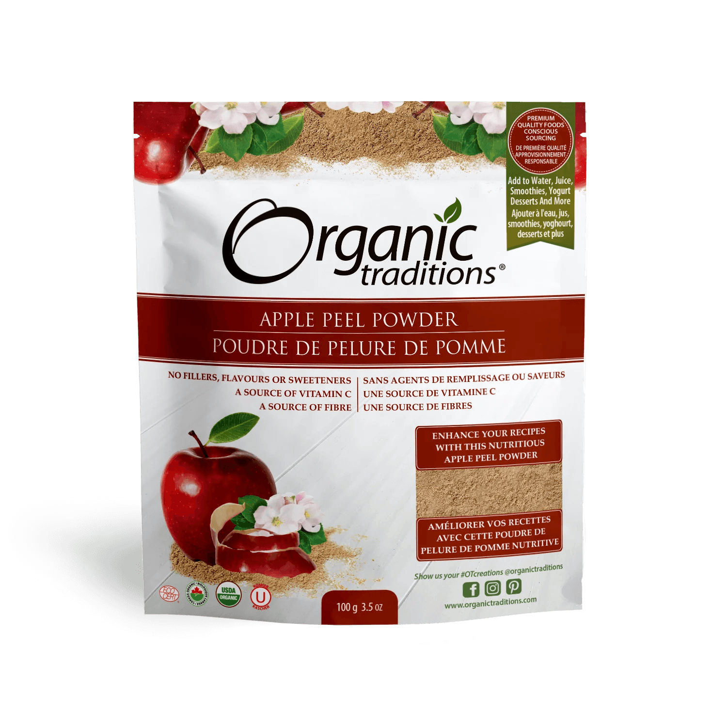 Organic Traditions Apple Peel Powder 100g