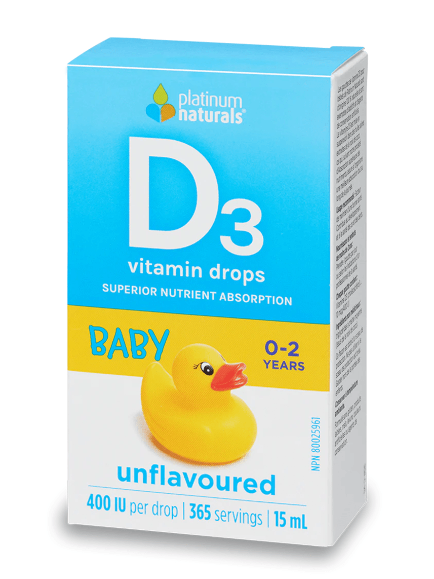 Platinum Naturals Vitamin D3 Drops 400IU For Babies 15mL