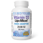 Natural Factors Vitamin D3 LipoMicel 2000IU 90 Softgels