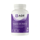 AOR Vitamin D3 2500IU 60 Capsules
