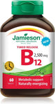 Jamieson Vitamin B12 2,500mcg Timed Release Methylcobalamin 60 Tablets
