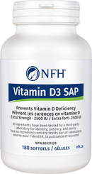 NFH Vitamin D3 SAP 2500 IU 180 Softgels