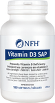NFH Vitamin D3 SAP 2500 IU 180 Softgels