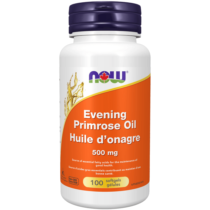 NOW Evening Primrose Oil 500mg (45mg GLA) 100 Softgels - Five Natural