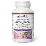Natural Factors Ashwagandha 600mg Stress-Relax 60 Veg Capsules