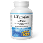 Natural Factors L-Tyrosine 500mg 120 Veg Capsules