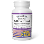 Natural Factors Saffron Extract 100% Pure 28mg Stress-Relax 60 Veg Capsules