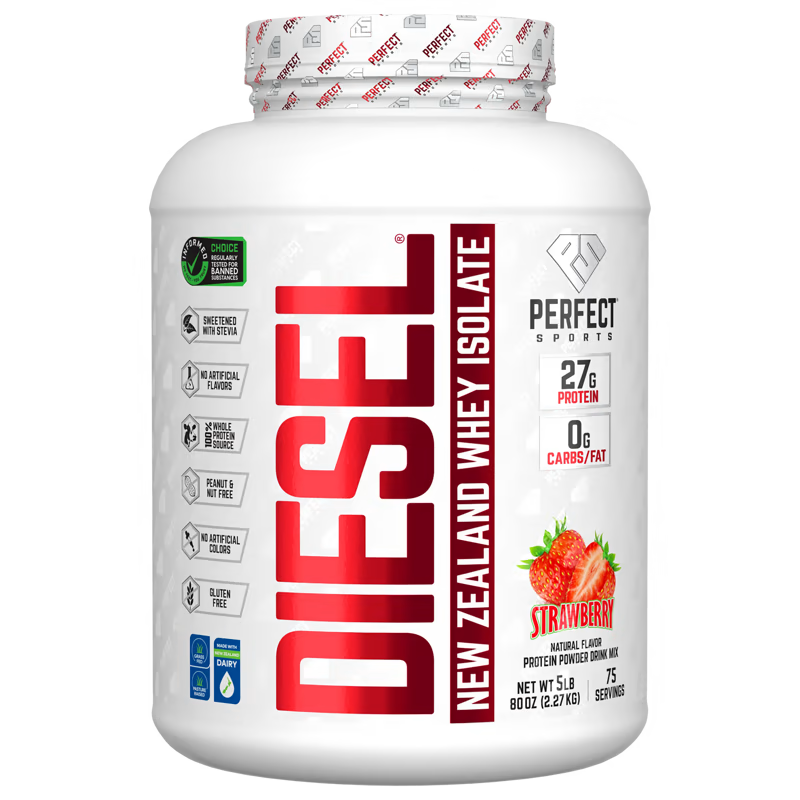 Perfect Sports DIESEL New Zealand Whey Isolate Strawberry 5lb