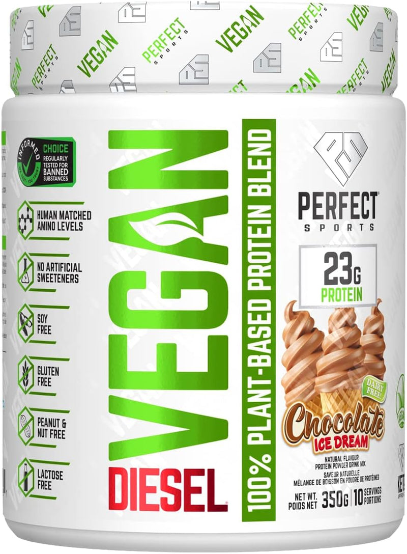 Perfect Sports DIESEL Vegan Plant Based Protein Chocolate Ice Dream 350g