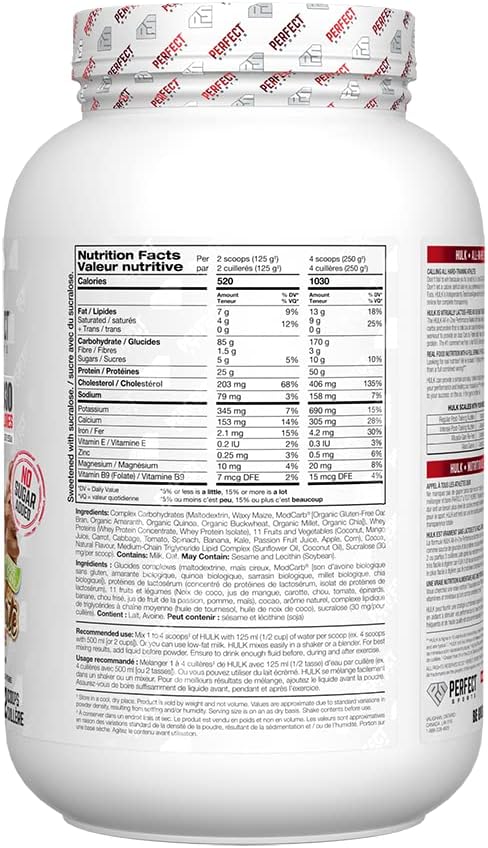 Perfect Sports HULK Clean Mass Gainer Chocolate Ice Cream 3lb