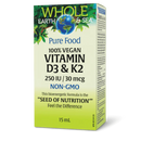 Whole Earth & Sea 100% Vegan Vitamin D3 & K2 15ml