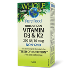 Whole Earth & Sea 100% Vegan Vitamin D3 & K2 15ml