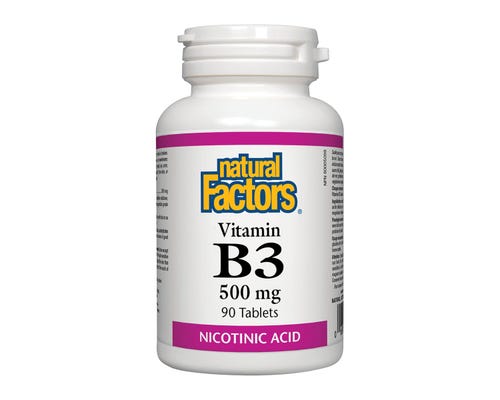 Natural Factors Vitamin B3 500mg 90 Tablets