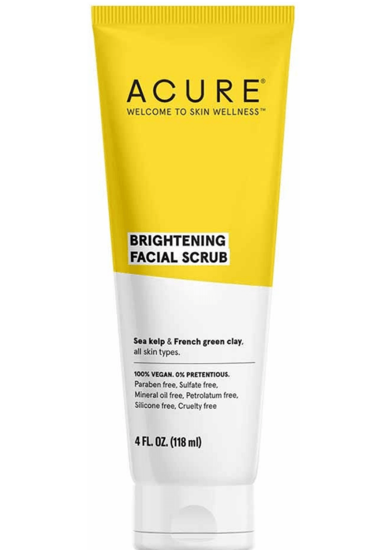 Acure Brightening Facial Scrub 118mL - Five Natural