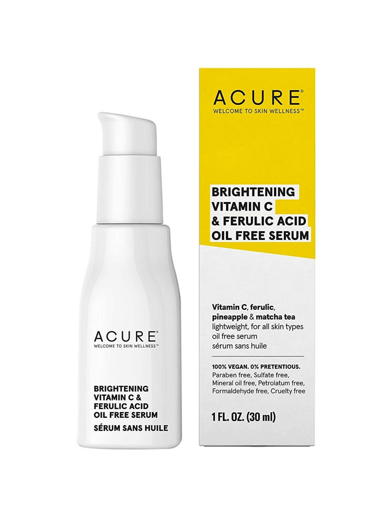 Acure Brightening Vitamin C & Ferulic Acid Serum 30mL - Five Natural