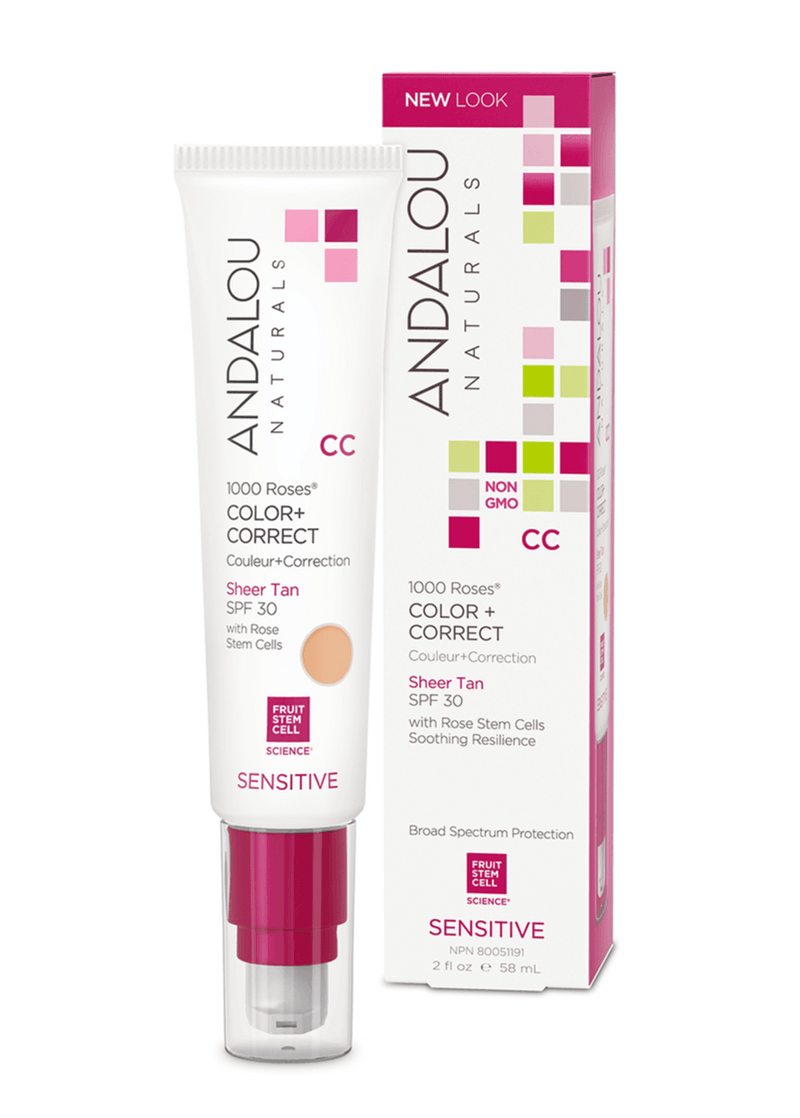 Andalou Naturals 1000 Roses CC Sheer Tan SPF 30 58mL - Five Natural