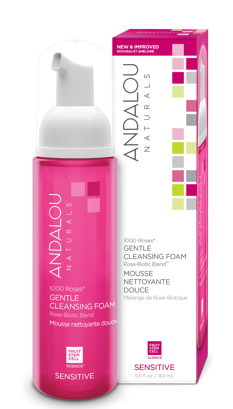 Andalou Naturals 1000 Roses Gentle Cleansing Form 163mL - Five Natural