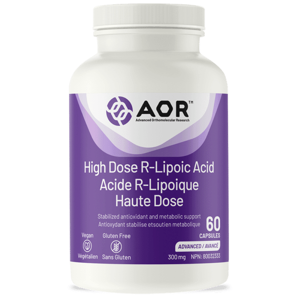 AOR High Dose R-Lipoic Acid 60 Capsules - Five Natural