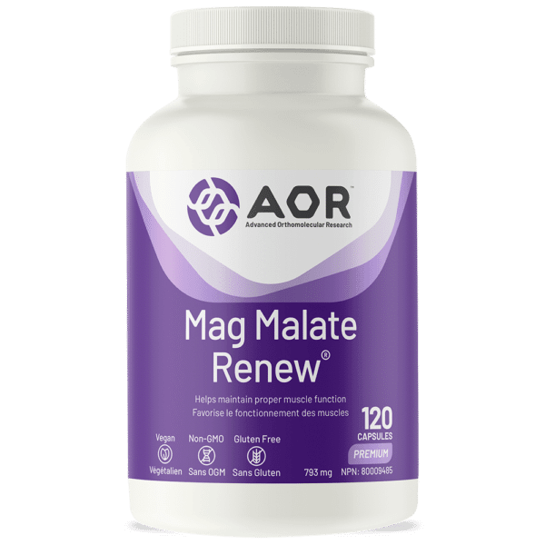 AOR Mag Malate Renew 120 Capsules - Five Natural