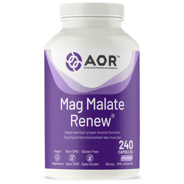 AOR Mag Malate Renew 240 Capsules - Five Natural