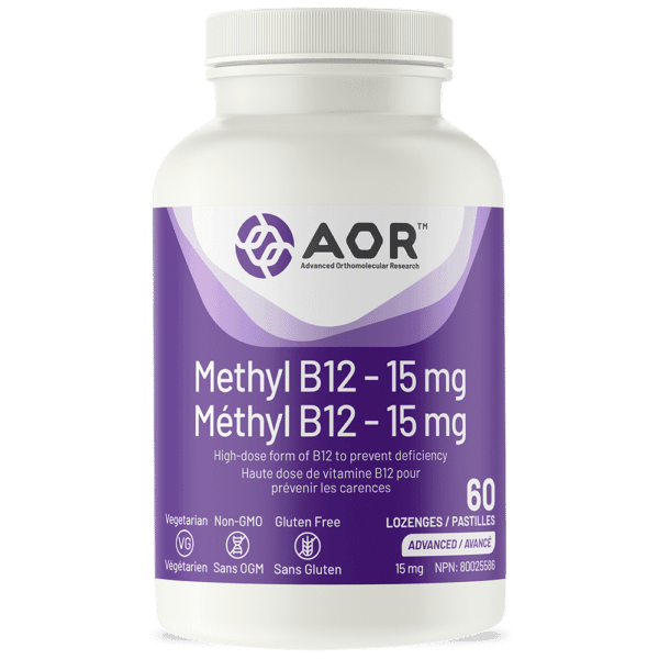 AOR Methyl B12 - 15mg 60 Lozenges - Five Natural