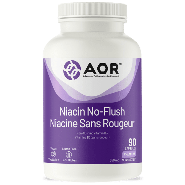 AOR Niacin No-Flush 90 Capsules - Five Natural