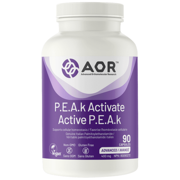 AOR P.E.A.k Activate 400 mg 90 Capsules - Five Natural