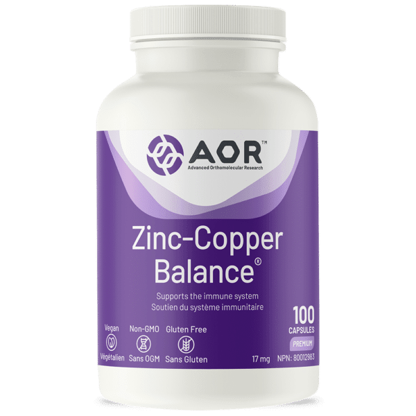 AOR Zinc-Copper Balance 100 Capsules - Five Natural