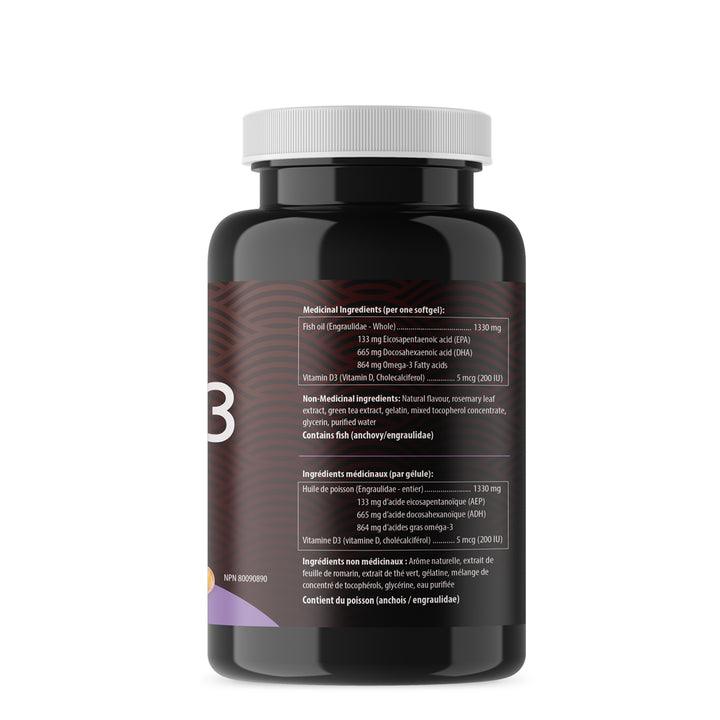 AquaOmega Omega-3 High DHA 240 Softgels - Five Natural