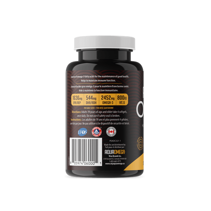 AquaOmega Omega-3 Standard 120 Softgels - Five Natural