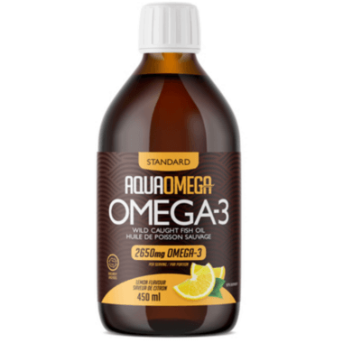 AquaOmega Omega-3 Standard Lemon 450mL - Five Natural
