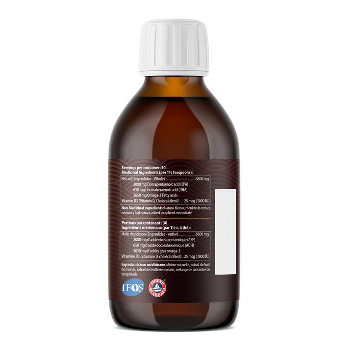 AquaOmega Omega-3 Standard Lemon 450mL - Five Natural