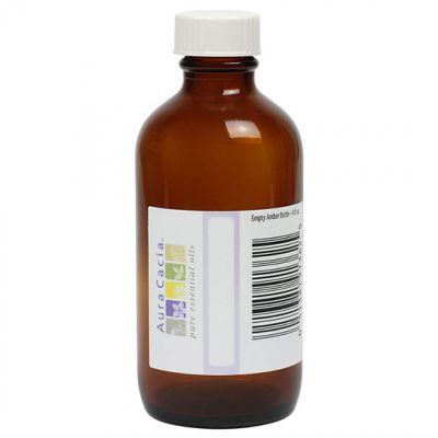 Aura Cacia Amber Glass Bottle with Cap - Empty 118ml - Five Natural
