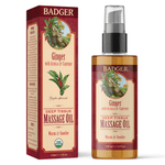 Badger Balms Ginger Deep Tissue Massage Oil 113g - Five Natural