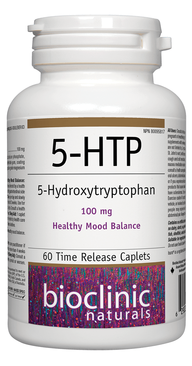 Bioclinic Naturals 5-HTP 100mg Time Release 60 Capsules - Five Natural
