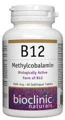 Bioclinic Naturals B12 Methylcobalamin 5000 mcg 60 Sublingual Tablets - Five Natural