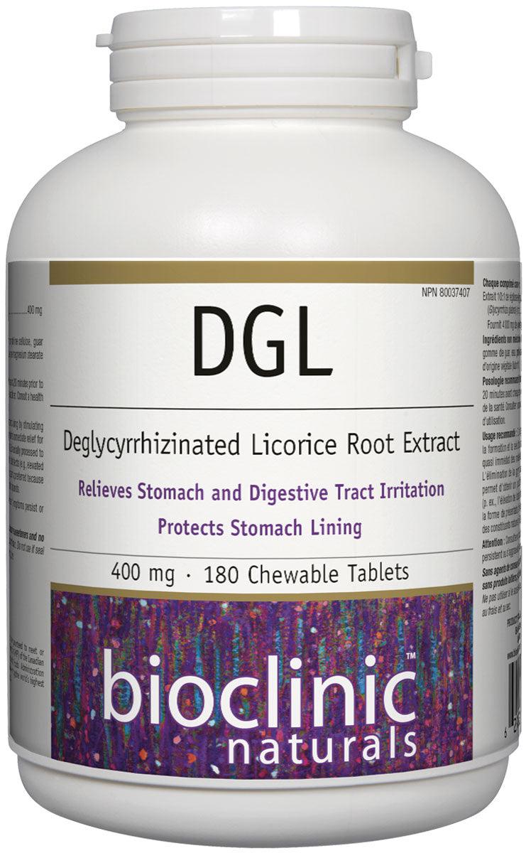 Bioclinic Naturals DGL 400mg 180 Chewable Tablets - Five Natural