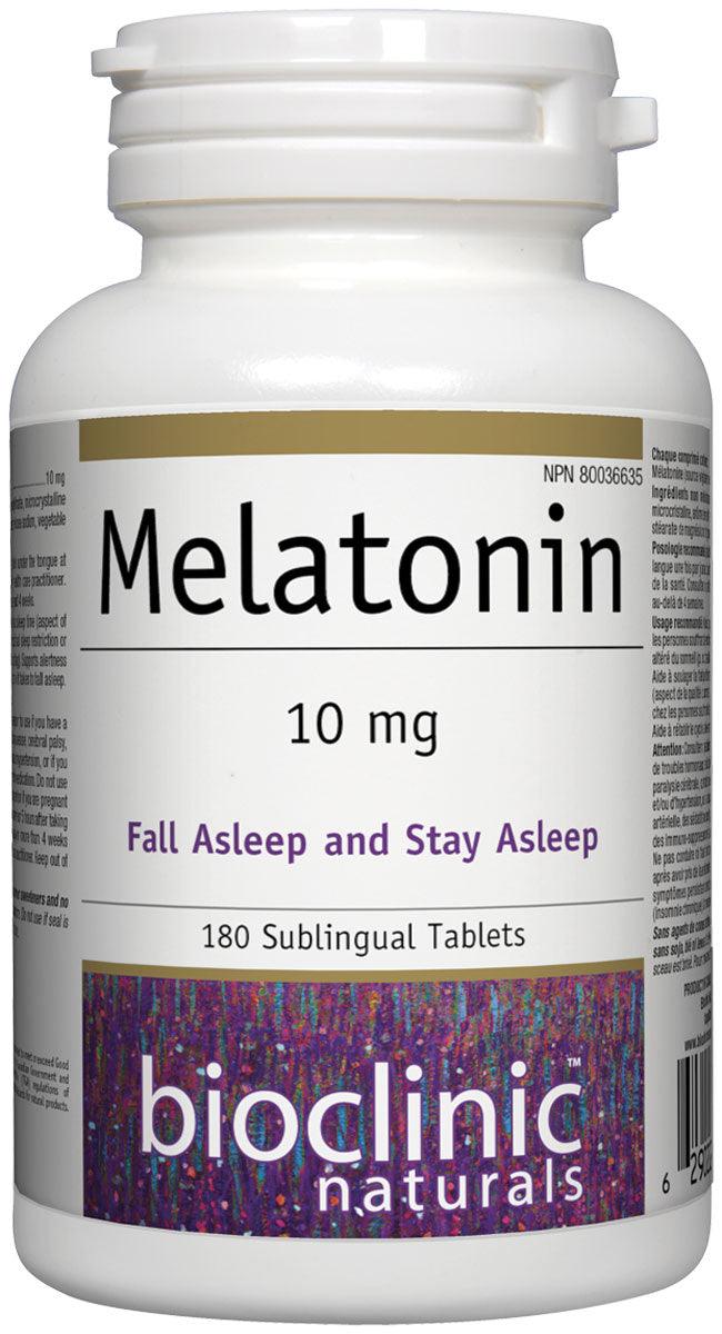 Bioclinic Naturals Melatonin 10 mg 180 Sublingual Tablets - Five Natural