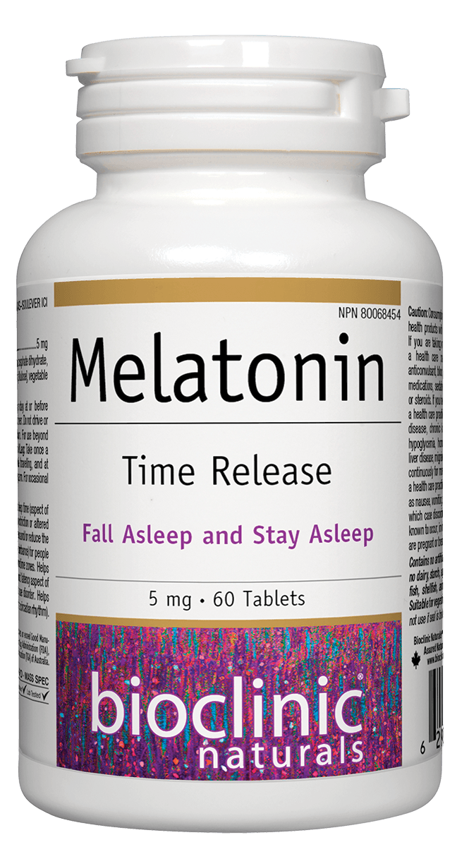 Bioclinic Naturals Melatonin Time Release 5mg 60 Tablets - Five Natural