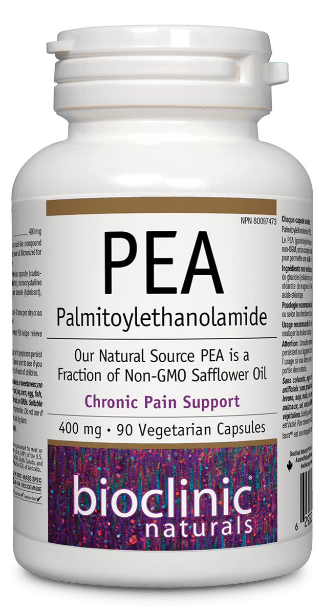Bioclinic Naturals PEA (Palmitoylethanolamide) 400mg 90 Veg Capsules - Five Natural