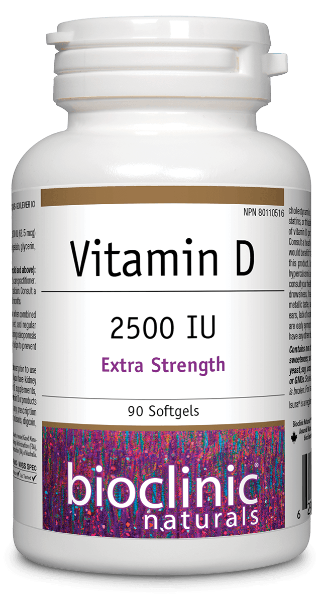 Bioclinic Naturals Vitamin D 2500IU 90 Softgels - Five Natural