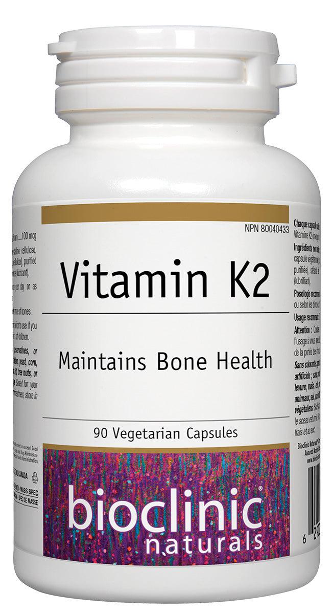 Bioclinic Naturals Vitamin K2 100mcg 90 Veg Capsules - Five Natural