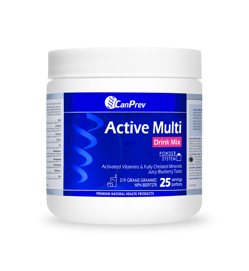 CanPrev Active Multi Drink Mix Juicy Blueberry 219g - Five Natural