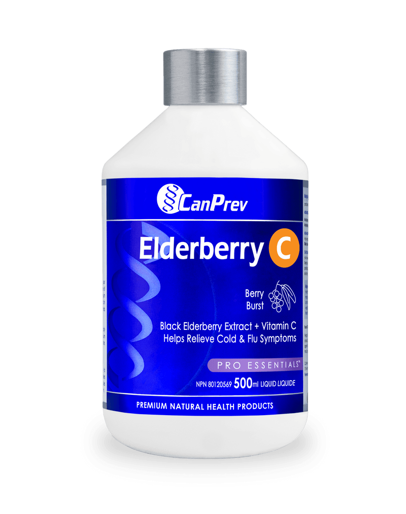 CanPrev Elderberry C Liquid Berry Burst 500mL Liquid - Five Natural